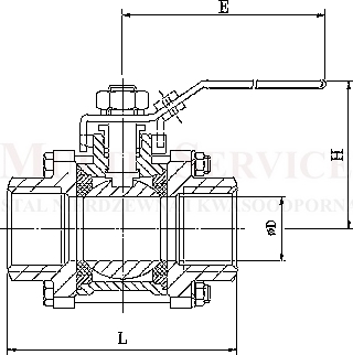 3pcs ball threaded valve no 53b