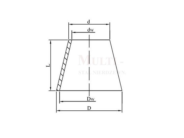 Concentric reducer Metric L=3-(D-d)