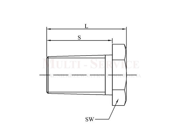 Hexagonal plug with conical thread no-23