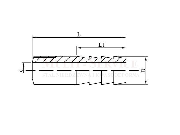 Threaded barrel hose nipple no-42g