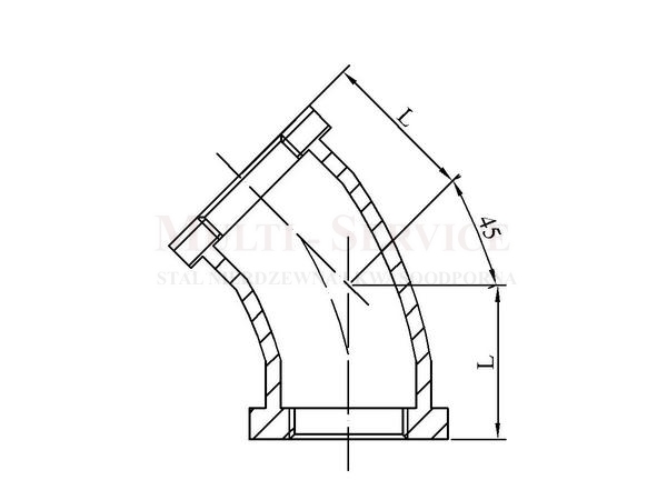 Threaded elbow 45o no-46