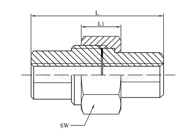 Threaded flat union (female_female)-no-14 -15