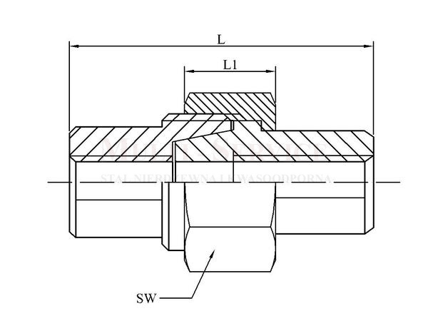 Threaded flat union (female_female) no-14-15