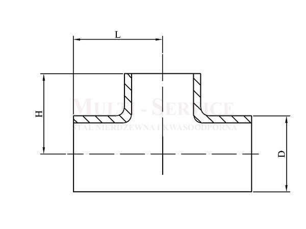 Welding tee ISO DIN 2615